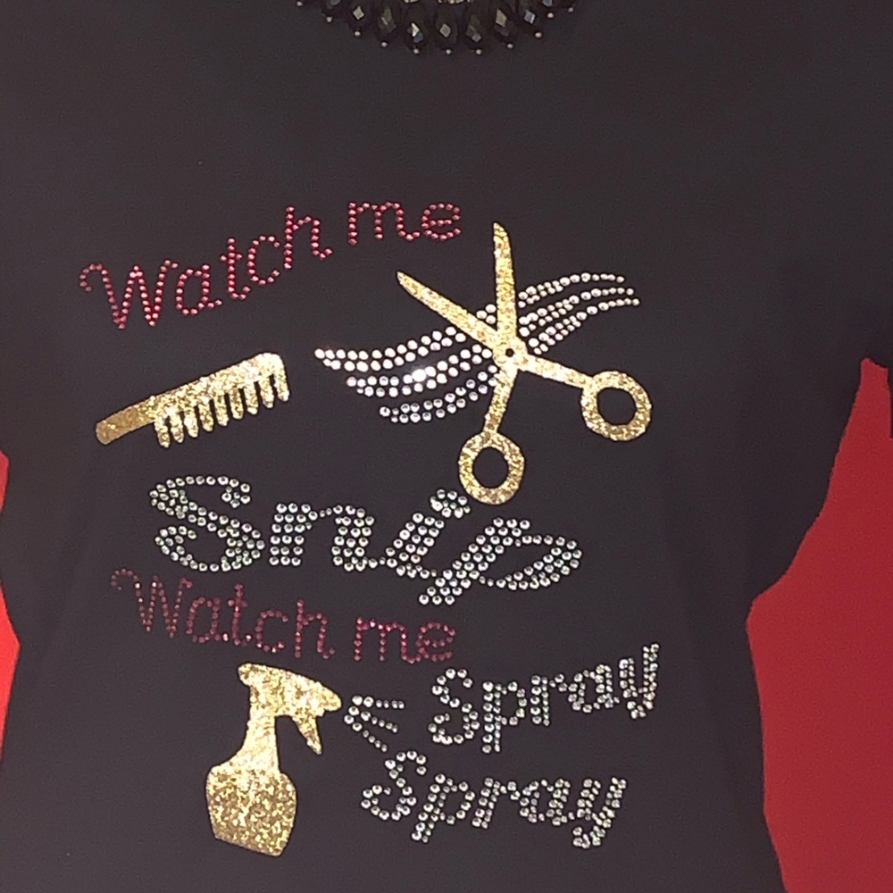 About That Bling Tee “Snip Snip Beauty”